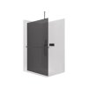 644500 3 cerano sprchova zastena walk in onyx top round l p 10 mm kulata vzpera policka drzak na rucniky cerna matna grafitove sklo 100x200 cm