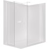 CERANO - Sprchová zástena Walk-in Onyx TL/P - 8 mm - hranatá vzpera - biela matná, transparentné sklo - 80x40x200 cm