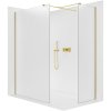 649405 cerano sprchova zastena walk in onyx t l p 8 mm hranata vzpera zlata kartacovana mlecne sklo 110x40 cm