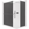 651421 cerano sprchova zastena walk in onyx t l p 8 mm hranata vzpera policka drzak na rucniky cerna matna grafitove sklo 160x30 cm