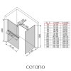 651670 cerano sprchova zastena walk in onyx t l p 8 mm hranata vzpera policka drzak na rucniky chrom mlecne sklo 30x30 cm