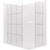 CERANO - Sprchová zástena Walk-in Crystal TL/P - 8 mm - bezvzperový systém - biela matná, industriálne sklo - 150x150x200 cm