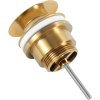 CERANO - Umývadlový výpust - 5/4“ click-clack - univerzálny - zlatá kartáčovaná