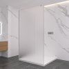 CERANO - Sprchová zástena Walk-in Onyx Corner Cube Ľ/P - 8 mm - hranatá vzpera - chróm, mliečne sklo - 130x50x200 cm