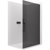 CERANO - Sprchová zástena Walk-in Crystal Ľ/P - 10 mm - bezvzperový systém - čierna matná, grafitové sklo - 110x200 cm