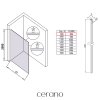 CERANO - Sprchová zástena Walk-in Crystal Ľ/P - 10 mm - bezvzperový systém - chróm, grafitové sklo - 90x200 cm