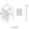 CERANO - Sprchová zástena Walk-in Crystal Ľ/P - 10 mm - bezvzperový systém - chróm, transparentné sklo - 110x200 cm