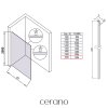 CERANO - Sprchová zástena Walk-in Crystal Ľ/P - 10 mm - bezvzperový systém - chróm, transparentné sklo - 160x200 cm