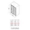 CERANO - Sprchové posuvné dvere Orlano Ľ/P - 5 mm - chróm, transparentné sklo - 110x195 cm