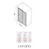 CERANO - Sprchové posuvné dvere Orlano Ľ/P - 5 mm - chróm, transparentné sklo - 120x195 cm