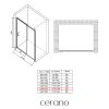 CERANO - Sprchové posuvné dvere Orlano L/P - 5 mm - chróm, transparentné sklo - 130x195 cm