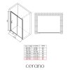 CERANO - Sprchové posuvné dvere Orlano L/P - 5 mm - chróm, transparentné sklo - 140x195 cm