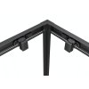 NIORO - Sprchovací kút Fabrizio L/P + FastInstall - 5 mm - čierna matná, transparentné sklo - 100x100x190 cm - posuvný