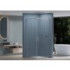 NIORO - Sprchovací kút Fabrizio L/P + FastInstall - 5 mm - chróm, transparentné sklo - 100x100x190 cm - posuvný