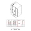 CERANO - Sprchové posuvné dvere Versaro L/P - 6 mm - chróm, transparentné sklo - 120x195 cm - zasúvacie