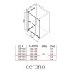 CERANO - Sprchové posuvné dvere Versaro L/P - 6 mm - chróm, transparentné sklo - 130x195 cm - zasúvacie