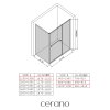 CERANO - Sprchovací kút Versaro L/P - 6 mm - čierna matná, transparentné sklo - 110x90 cm - zasúvacia