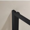 CERANO - Sprchovací kút Versaro L/P - 6 mm - čierna matná, transparentné sklo - 130x80 cm - zasúvacia