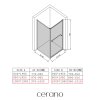 CERANO - Sprchovací kút Versaro L/P - 6 mm - chróm, transparentné sklo - 100x100 cm - zasúvací