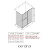 CERANO - Sprchovací kút Versaro L/P - 6 mm - chróm, transparentné sklo - 120x90 cm - zasúvací