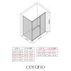 CERANO - Sprchovací kút Versaro L/P - 6 mm - chróm, transparentné sklo - 130x80 cm - zasúvací