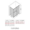 CERANO - Sprchovací kút Versaro L/P - 6 mm - chróm, transparentné sklo - 130x90 cm - zasúvací