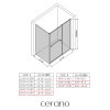CERANO - Sprchovací kút Versaro L/P - 6 mm - chróm, transparentné sklo - 150x90 cm - zasúvací