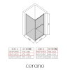 CERANO - Sprchovací kút Versaro L/P - 6 mm - chróm, transparentné sklo - 90x80 cm - zasúvací
