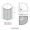 CERANO - Sprchovací kút Orso L/P 6 mm - R550 - čierna matná + CERANO - Sprchová vanička Quarto - R550 - štruktúrovaná čierna matná - 80x80 cm