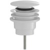CERANO - Umývadlový výpust - 5/4“ click-clack - univerzálny - neuzatvárateľný - plast - biely lesklý