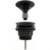 CERANO - Umývadlový výpust - 5/4“ click-clack - univerzálny - neuzatvárateľný - plast - čierna matná