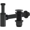 CERANO - Sifón umývadlový - DN40/300mm - s výpustom click-clack s prepadom - plast - 67/82mm - čierna matná