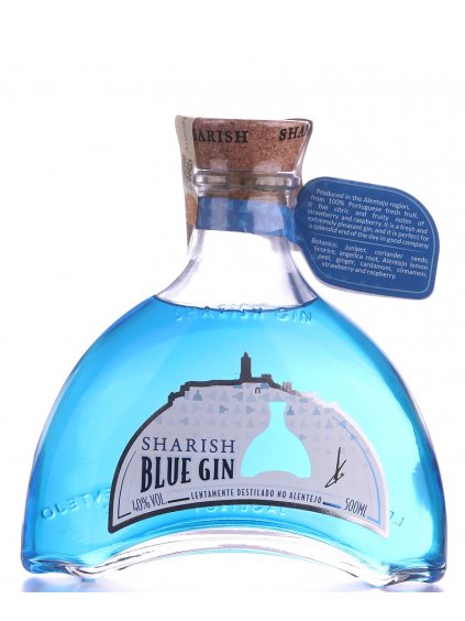 modrý gin z Portugalska Sharis Blue Gin