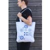 plátěná taška azulejos šedá