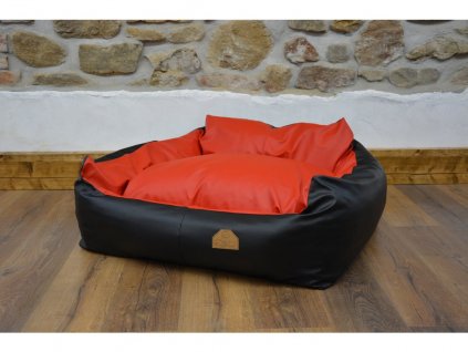 3515 cerino pelech pro stredni plemena imola 110x95x15 synteticka kuze cervena