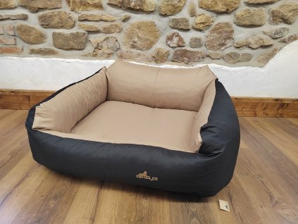 Cerino pelech křeslo Imola L 120x100x20 OXFORD - CAPPUCCINO / ČERNÁ