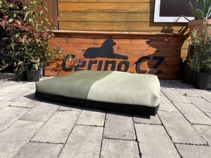 CERINO PELECH MATRACE MODENA 100x85x15 CM - TEXTILNÍ - ZELENÉ PRUHY