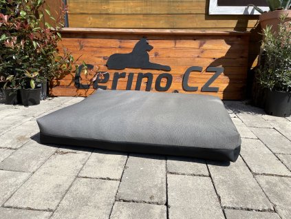 CERINO PELECH MATRACE MODENA 100x85x15 CM - TEXTILNÍ - TMAVÁ ŠEDÁ