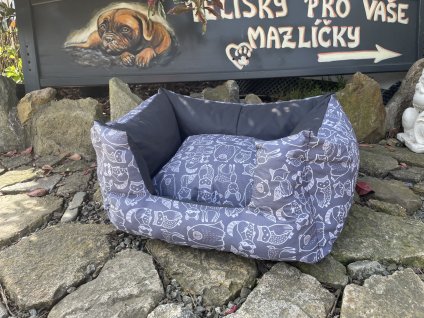 CERINO KŘESÍLKO PELÍŠEK IMOLA S 60 x 50 cm - OXFORD - ANTRACIT / ZVÍŘÁTKO