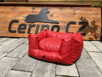 Cerino Pelech křesílko IMOLA S 60 x 50 cm - ECOKŮŽE - CELOČERVENÁ