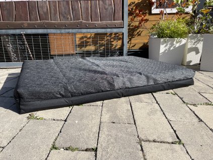 CERINO PELECH MATRACE VERONA - TEXTILNÍ ZÁTĚŽOVÁ LÁTKA - 140x100x15 - ČERNÁ SE VZOREM