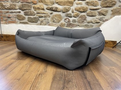 CERINO KŘESLO IMOLA M ORCA 125 x 115 x 15 cm - TEXTILNÍ ZÁTĚŽOVÁ LÁTKA - ŠEDÁ