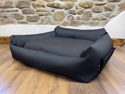 CERINO KŘESLO IMOLA M ORCA 125 x 115 x 15 cm - TEXTILNÍ ZÁTĚŽOVÁ LÁTKA - TMAVÁ SE VZOREM CELOČERNÝ POLŠTÁŘ