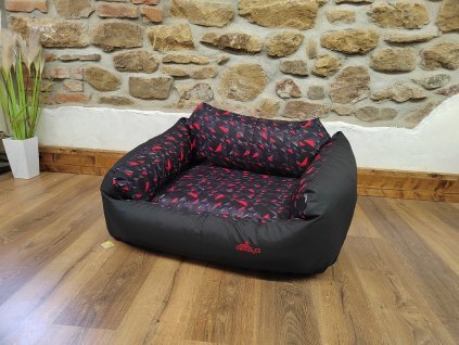 Cerino pelech Imola křeslo 110x95x20 OXFORD - PYRAMIDKA / ČERNÁ