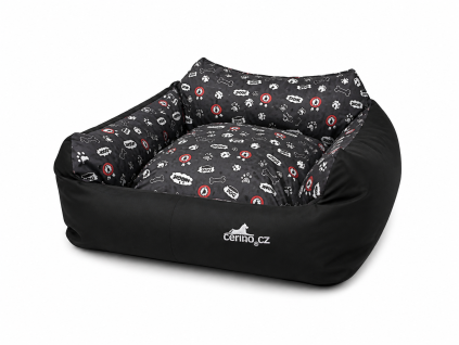 kreslo pro psa bocnice male plemeno cerna packa