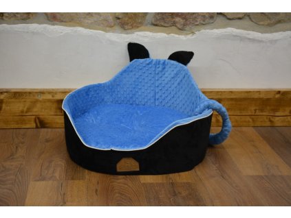Cerino luxusní měkoučký pelíšek ANIMAL průměr 60cm modročerný