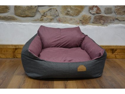 CERINO PELECH IMOLA ENZA 85 x 85 x 15 cm - CODURA - ANTRACIT/ČERVENÁ