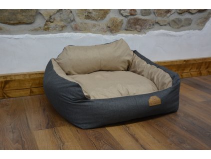 CERINO PELECH IMOLA ENZA 85 x 85 x 15 cm - CODURA - ANTRACIT/KRÉMOVÁ