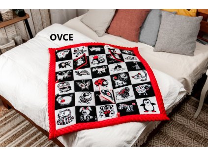 Interaktivní kontrastní deka s okýnky - OVCE