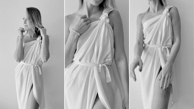 Večerní šaty přes jedno rameno